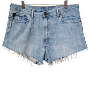 Abercrombie & Fitch Custom Cut Off Distressed Denim Jean Shorts